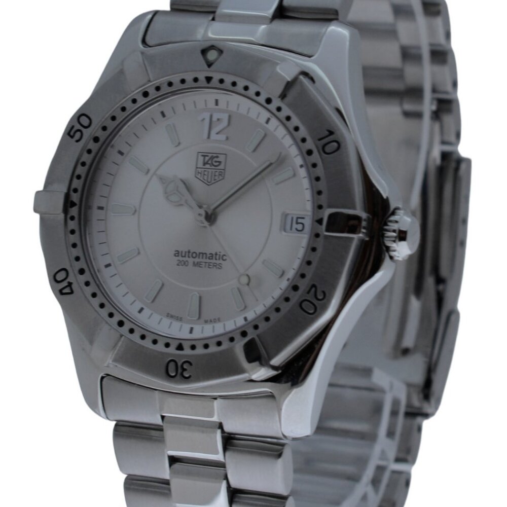 RARE Vintage Men's 38mm Tag Heuer Automatic Silver Dial Watch! Ref: WK2116-1! - Picture 2 of 10